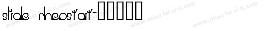 slide rheostat字体转换
